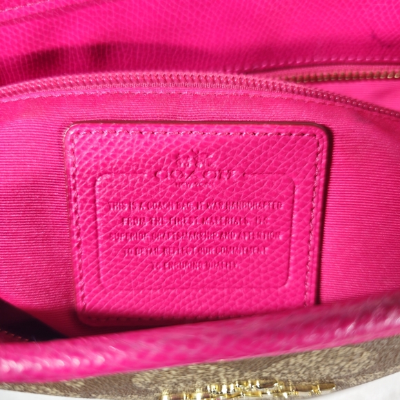 Coach Signature Luxury F34104 Leather Tote Khaki/Carol - Picture 16 of 16